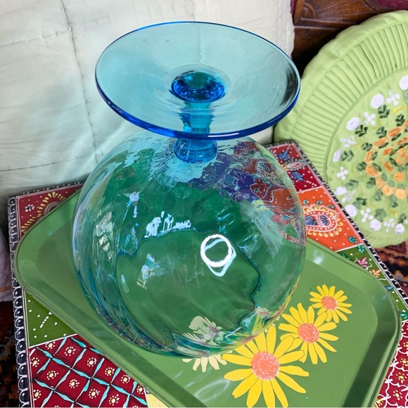 MCM Optic Peacock Blue Dish - Picture 3 of 7